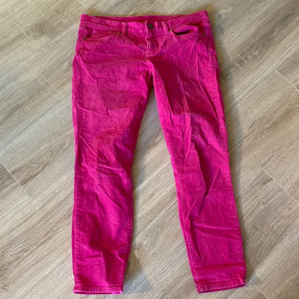 JCrew, size 30, hot pink corduroy pants